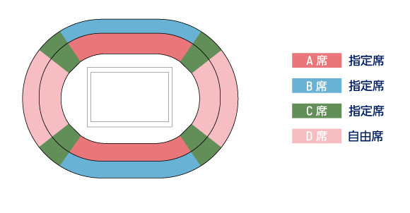 座席表予想図 東京スタジアム 味の素スタジアム 座席表予想図 アリーナ