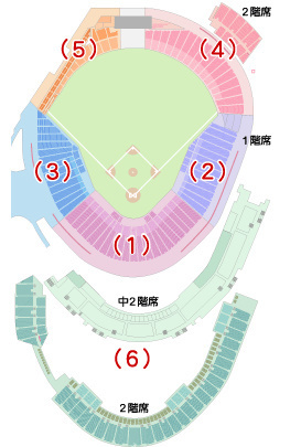 座席表予想図 Mazda Zoom Zoom スタジアム 広島 広島市民球場 座席表予想図 アリーナ